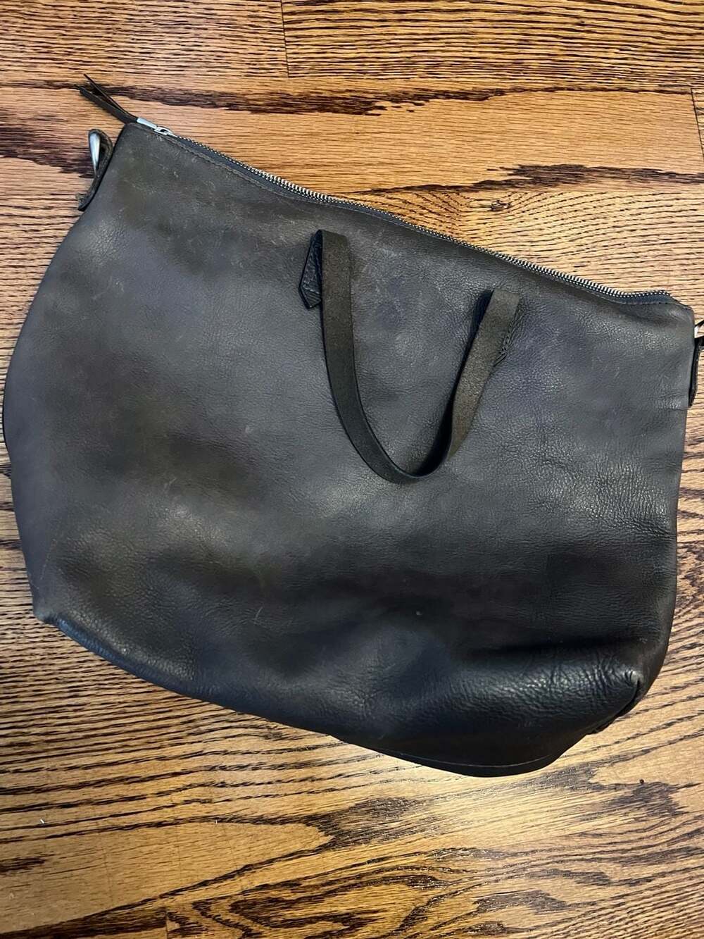 Madewell The Zip-Top Transport Leather Carryall Tote Bag